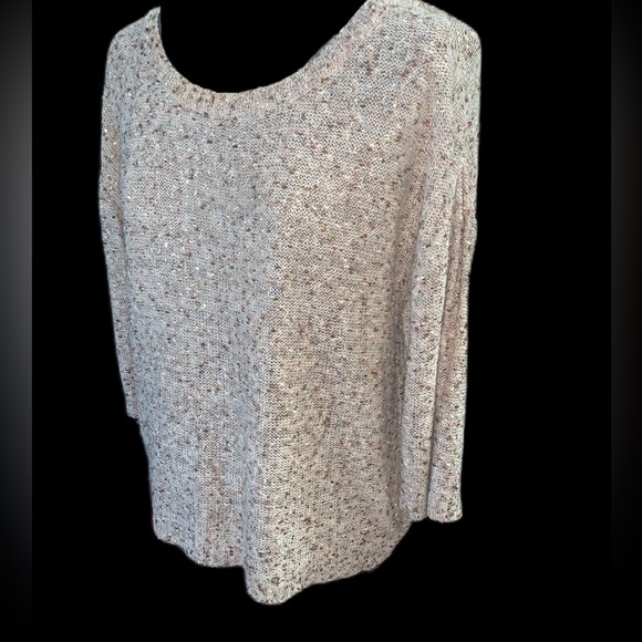 Women’s H&M Beige Gold Flecked Oversized Sweater - Picture 1 of 8